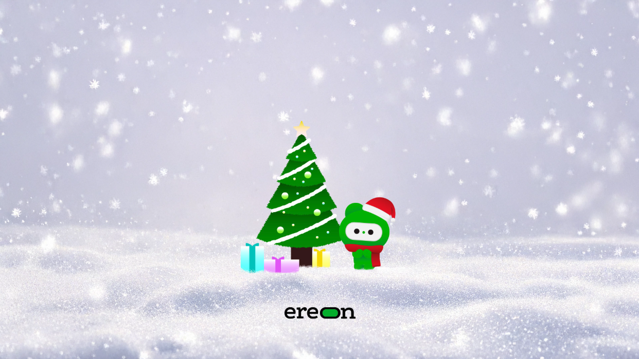서빙로봇 이리온 크리스마스 배경 화면